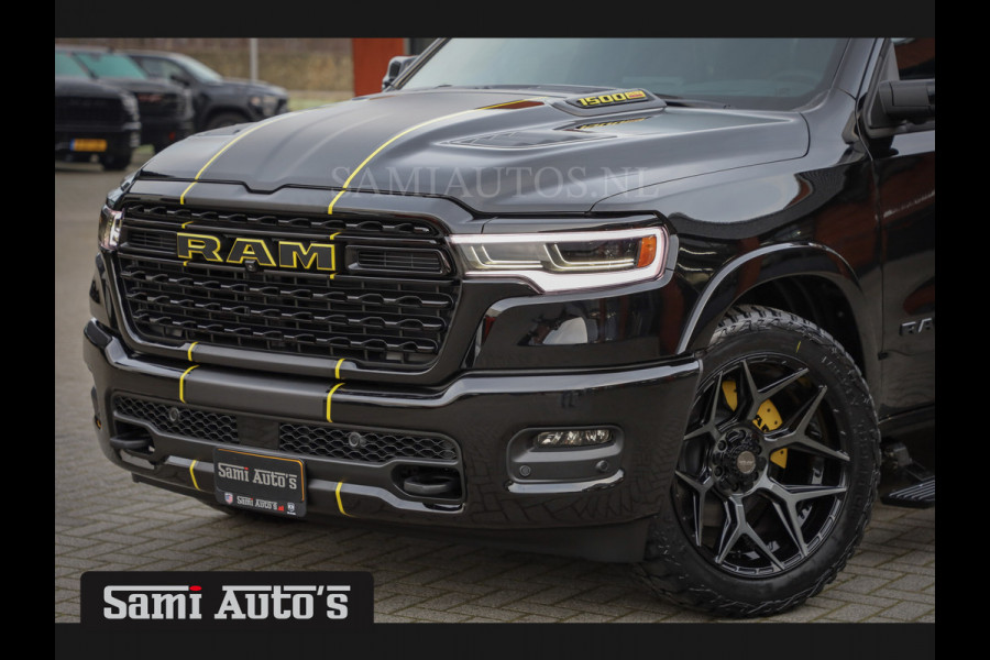 Dodge Ram 1500 LIMITED NIGHT HIGH OUTPUT | DE MEEST LUXUEUZE PICK UP | H.O 540PK 706 Nm 2025 | XB9 | MASSAGE | BOM VOL | CREW CAB | DUBBELE CABINE | GRIJSKENTEKEN | 5 PERSOONS | VOORRAAD NR 2337 - 7694