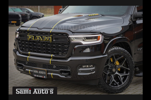 Dodge Ram 1500 LIMITED NIGHT HIGH OUTPUT | DE MEEST LUXUEUZE PICK UP | H.O 540PK 706 Nm 2025 | XB9 | MASSAGE | BOM VOL | CREW CAB | DUBBELE CABINE | GRIJSKENTEKEN | 5 PERSOONS | VOORRAAD NR 2337 - 7694