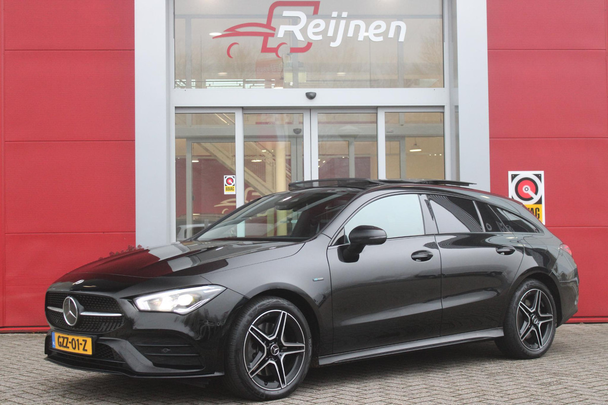 Mercedes-Benz CLA-Klasse Shooting Brake 250 e 218PK EDITION AMG | SFEER VERLICHTING | PANORAMISCH SCHUIF/KANTEL DAK | VERKEERSLICHTEN WEERGAVE | APPLE CARPLAY/ANDROID AUTO | NAVIGATIE | LED HIGH PERFORMANCE KOPLAMPEN | STOEL VERWARMING | CLIMATE CONTROL | NIGHT PAKKET | ACHTERUITRIJ CAMERA | DODEHOEK DETECTIE |