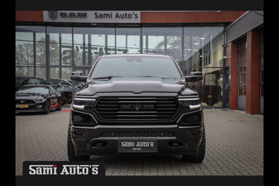 Dodge Ram 1500 LONGHORN| BLACK OPS | HUD & VIRTUAL | PRIJS MET LPG + HEAD UP ADG + DEKSEL + PANORAMADAK GWJ + LUCHTVERING SER + BOM VOL |  CREW CAB | DUBBELE CABINE | 5,7L V8 HEMI 402 PK 4X4 | 5 PERSOONS | GRIJSKENTEKEN | VOORRAAD NR 2185 - 9547