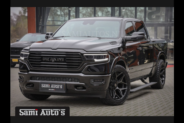 Dodge Ram 1500 LONGHORN| BLACK OPS | HUD & VIRTUAL | PRIJS MET LPG + HEAD UP ADG + DEKSEL + PANORAMADAK GWJ + LUCHTVERING SER + BOM VOL |  CREW CAB | DUBBELE CABINE | 5,7L V8 HEMI 402 PK 4X4 | 5 PERSOONS | GRIJSKENTEKEN | VOORRAAD NR 2185 - 9547