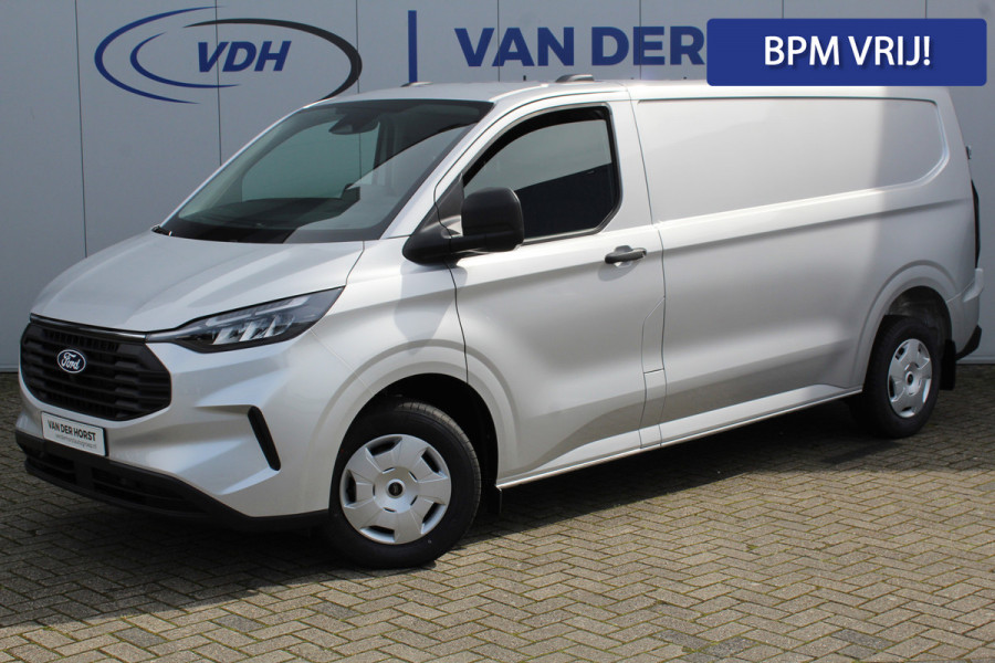 Ford Transit Custom 320 2.0-136pk TDCI L2H1 ´Trend´. Overtuig u van de rijkwaliteiten van dit nieuwe model Ford Transit Custom. Camera, LED koplampen, Cruise Control, Aut. Airco, Navigatie by Apple / Android, Voorraam verwarmd, Metallic lak etc.