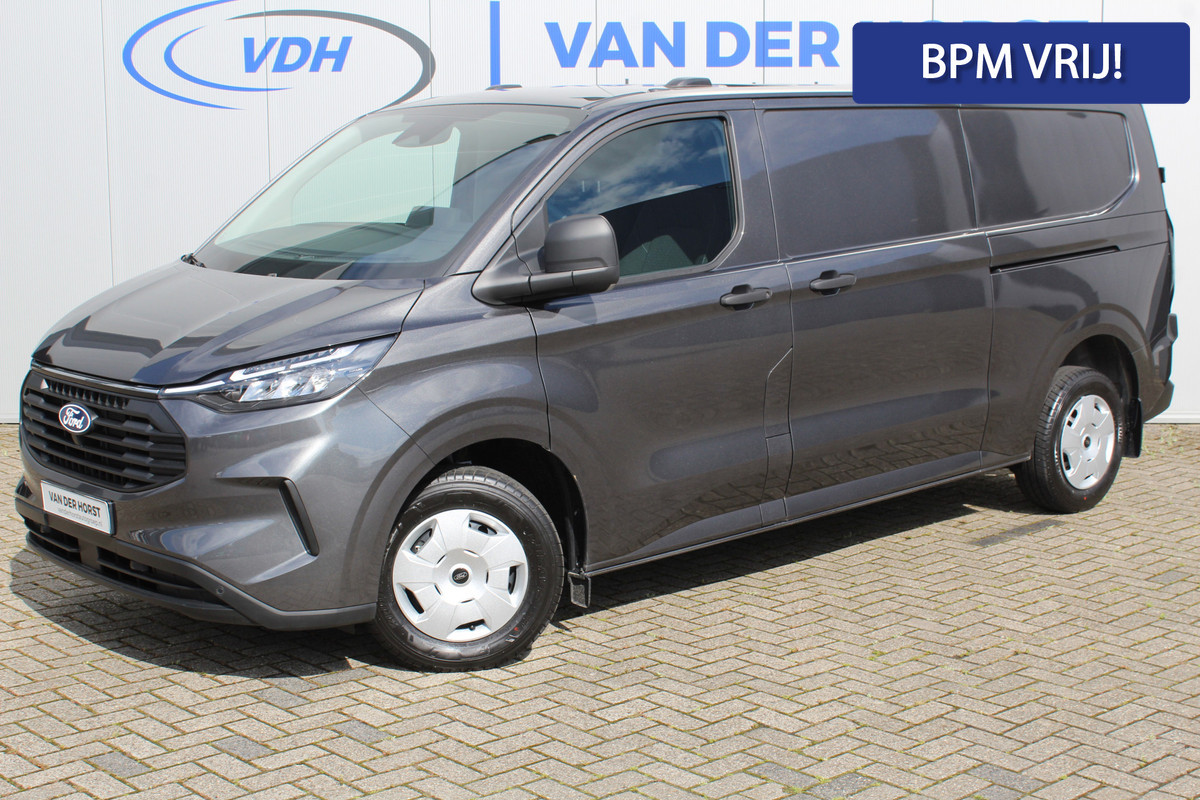 Ford Transit Custom 320 2.0-136pk TDCI L2H1 ´Trend´ schuifdeur li.+re. Overtuig u van de rijkwaliteiten van dit nieuwe model Ford Transit Custom. Camera, LED koplampen, Cruise Control, Aut. Airco, App Connect, Winterpack.