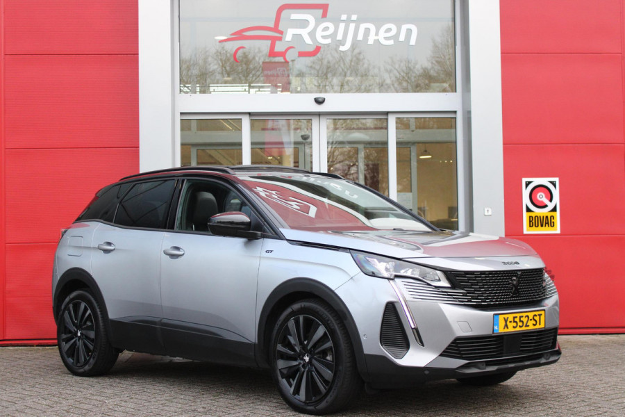 Peugeot 3008 1.2 Hybrid 136PK AUTOMAAT GT PACK BUSINESS | PANORAMISCH SCHUIF/KANTELDAK | FOCAL AUDIO SYSTEM | ELEKTRISCH VERSTELBARE VOORSTOEL MET GEHEUGENFUNCTIE | FULL LED KOPLAMPEN | DODEHOEK DETECTIE | STOEL VERWARMING | MASSAGE STOELEN | ELEKTRISCH BEDIENBARE ACHTERKLEP | ADAPTIVE CRUISE CONTROL | 360° CAMERA | BLACK PACK | KEYLESS ENTRY | NAVIGATIE | KEYLESS ENTRY/START | APPLE CARPLAY/ANDROID AUTO |