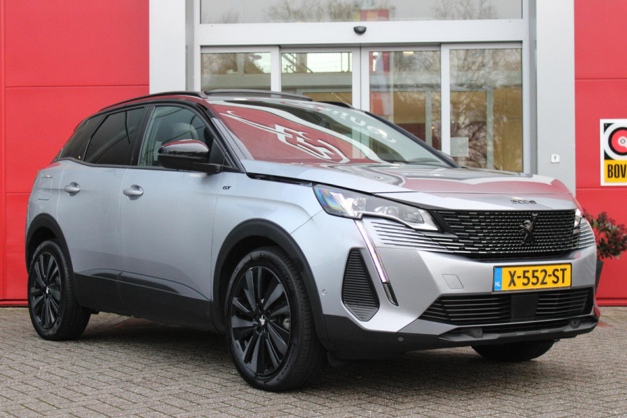 Peugeot 3008 1.2 Hybrid 136PK AUTOMAAT GT PACK BUSINESS | PANORAMISCH SCHUIF/KANTELDAK | FOCAL AUDIO SYSTEM | ELEKTRISCH VERSTELBARE VOORSTOEL MET GEHEUGENFUNCTIE | FULL LED KOPLAMPEN | DODEHOEK DETECTIE | STOEL VERWARMING | MASSAGE STOELEN | ELEKTRISCH BEDIENBARE ACHTERKLEP | ADAPTIVE CRUISE CONTROL | 360° CAMERA | BLACK PACK | KEYLESS ENTRY | NAVIGATIE | KEYLESS ENTRY/START | APPLE CARPLAY/ANDROID AUTO |