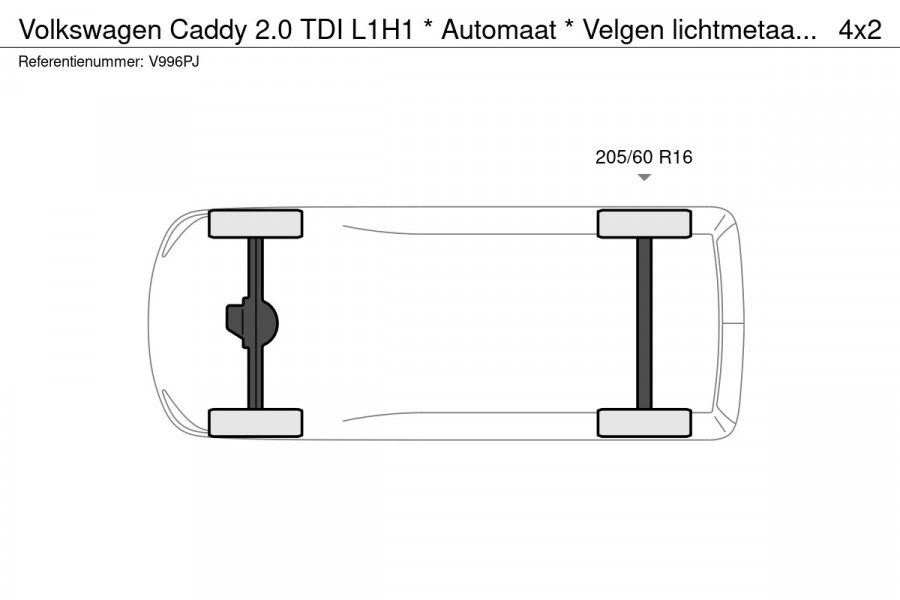 Volkswagen Caddy 2.0 TDI L1H1 * Automaat * Velgen lichtmetaal * Cruise *