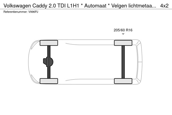 Volkswagen Caddy 2.0 TDI L1H1 * Automaat * Velgen lichtmetaal * Cruise *