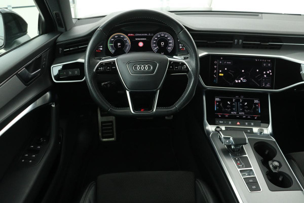 Audi A6 55TFSIe quattro 386pk S Line | Adaptive cruise | Stoelverwarming | Trekhaak | Carplay | Matrix LED | Half leder | Navigatie