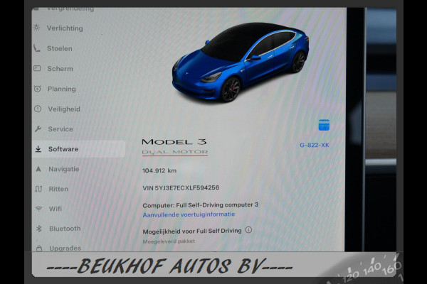 Tesla Model 3 Performance AWD 75 kWh 20inch 462Pk Full Fsd