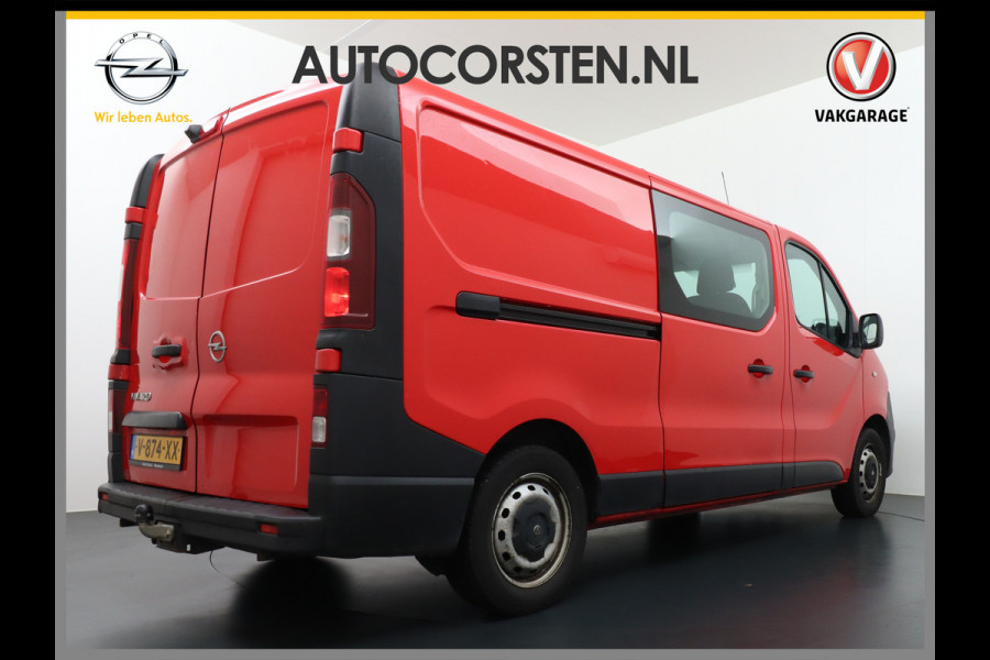 Opel Vivaro D126pk D.C. L2H1 Dubbele Cabine 5 Pers. Trekhaak Airco Navi Camera CruiseControl Pdc Bluetooth Licht-Regensensor 1.6CDTI DC Betonplex vloer Wandbetimmering Sport EcoFlex 1e Eigenaar Euro 6 2.000kg Trekgewicht