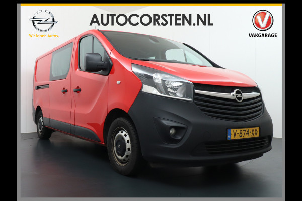 Opel Vivaro D126pk D.C. L2H1 Dubbele Cabine 5 Pers. Trekhaak Airco Navi Camera CruiseControl Pdc Bluetooth Licht-Regensensor 1.6CDTI DC Betonplex vloer Wandbetimmering Sport EcoFlex 1e Eigenaar Euro 6 2.000kg Trekgewicht