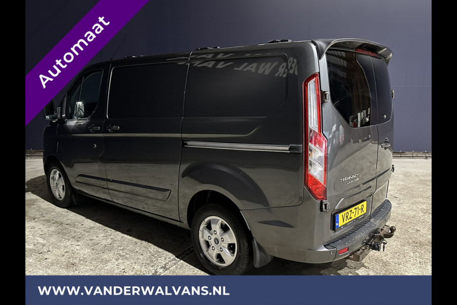 Ford Transit Custom 2.0TDCI 130pk Automaat L1H1 Euro6 Airco | 2x zijdeur | Trekhaak | LM velgen Cruisecontrol, Parkeersensoren, Dakdragers, Verwarmde voorruit, Bijrijdersbank