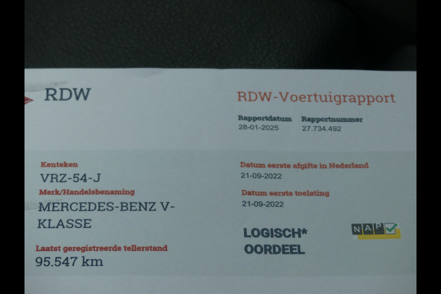 Mercedes-Benz V-Klasse 300d Extra Lang Dubbel Cabine AMG Pakket Luchtvering/Trekhaak