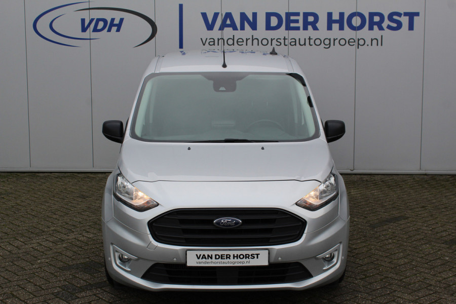 Ford Transit Connect 1.5-120pk EcoBlue S&S L2 Trend AUTOMAAT ! Opgelet ! Deze nette en luxe Ford Connect kan u nog jaren tot dienst zijn ! Navigatie, telefoonvoorb., volautm. airco, stoel-, spiegel- en voorraamverw., cruise control, camera, pdc v+a, metallic lak, LM wielen etc.