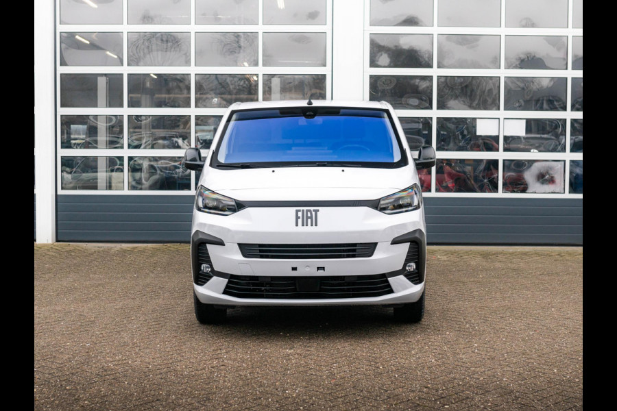 Fiat E-Scudo L3 75 kWh | Pack City | Pack Exterieur | 17" | Laadruimte afw. | Full Led Kopl. | Tussenschot | Reservewiel