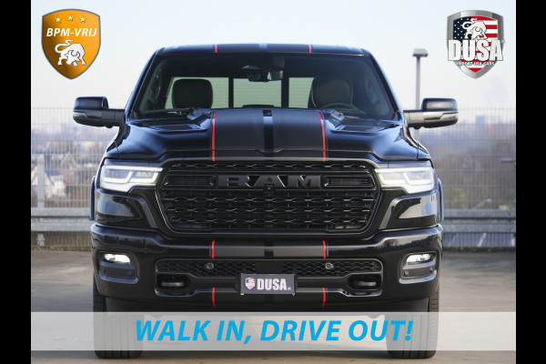 Dodge Ram | 1500 | Limited | Night | 3.0L Twin-Turbo I6 | High Output | RAMBOX Passenger Display | 14,4 Touch Screen | Harman Kardon | INCL BPM-VOORDEEL Getoonde accessoires zijn verkrijgbaar tegen meerprijs