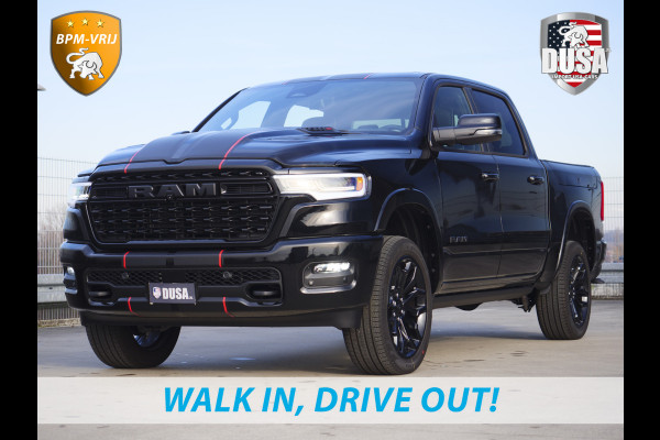 Dodge Ram | 1500 | Limited | Night | 3.0L Twin-Turbo I6 | High Output | RAMBOX Passenger Display | 14,4 Touch Screen | Harman Kardon | INCL BPM-VOORDEEL Getoonde accessoires zijn verkrijgbaar tegen meerprijs