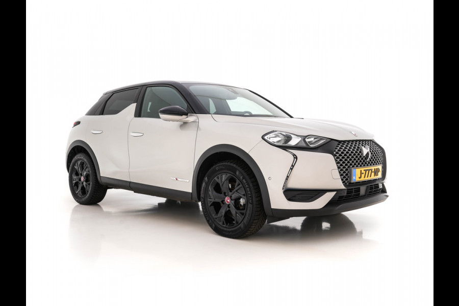 DS DS 3 Crossback E-Tense So Chic Performance-Pack 50 kWh [ 3-Fase ] (INCL-BTW) *LEATHER-MICROFIBRE | DIGI-COCKPIT | SPORT-SEATS | CARPLAY | DAB+ | ECC | LANE-ASSIST | PDC | CCS-FASTLOADER | CRUISE | 17"ALU**