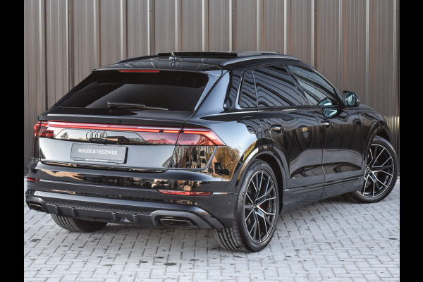 Audi Q8 55TFSI e QUATTRO PRO LINE S COMPETITION | S-SEATS | PANORAMADAK | 4 WIEL BESTURING | B&O SOUND | HEAD-UP | LUCHTVERING | DAB+ |