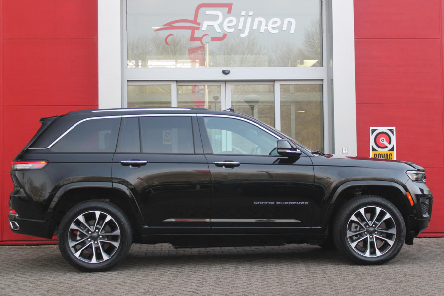 Jeep Grand Cherokee 2.0 381PK OVERLAND 4xe | PANORAMISCH SCHUIF/KANTEL DAK | MCINTOSH PREMIUM AUDIO SYSTEM | HEAD UP DISPLAY | VOORSTOELEN ELEKTRISCH VERSTELBAAR | MULITIMEDIA SCHERM VOOR BIJRIJDER | ELEKTRISCH BEDIENBARE ACHTERKLEP | STOEL/STUUR VERWARMING | LEDEREN BEKLEDING | APPLE CARPLAY/ANDROID AUTO | 360° CAMERA | STOEL KOELING |