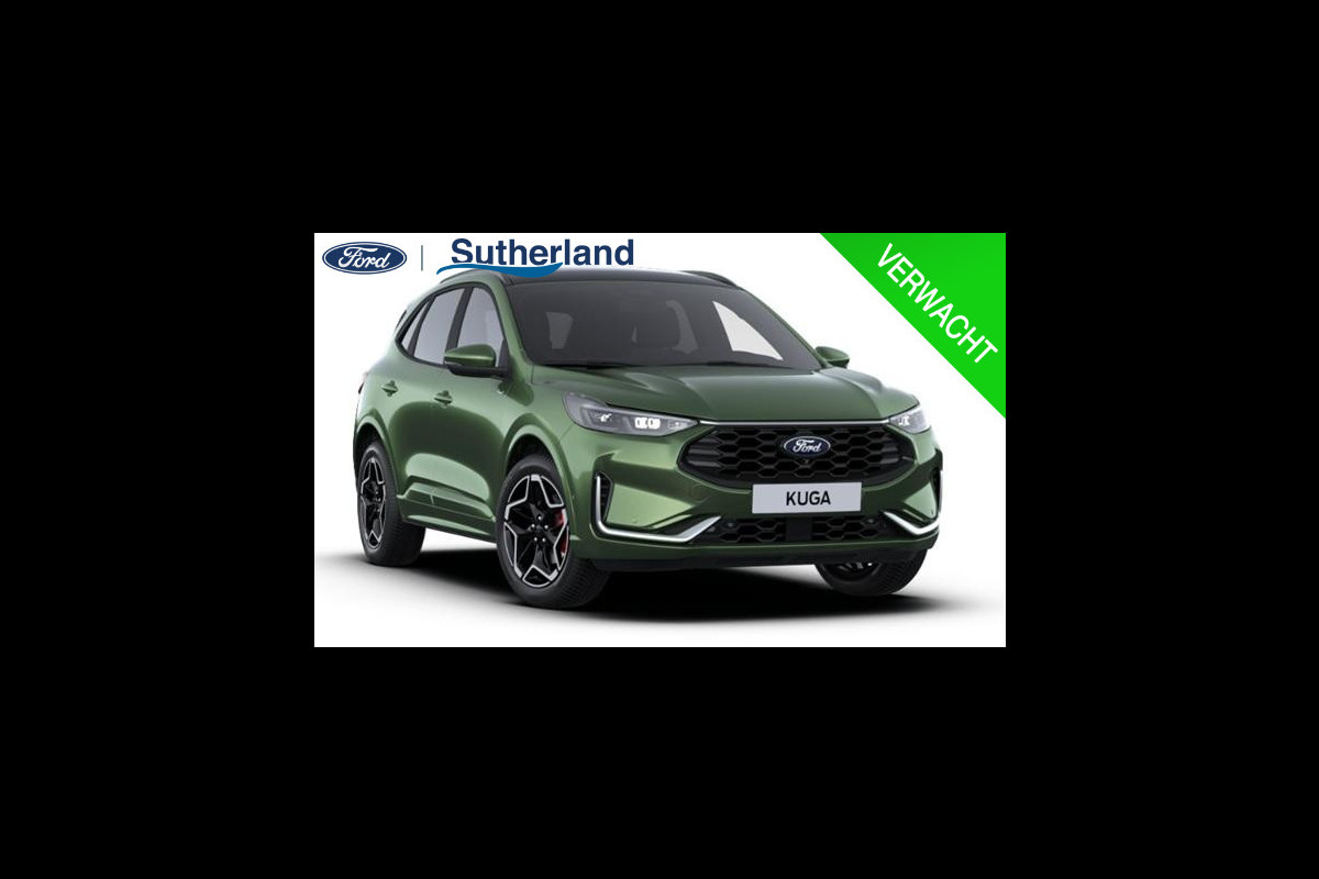 Ford Kuga 2.5 PHEV ST-Line X | Panoramadak + Technology Pack + Winter Pack + Wegklapbare trekhaak + 19 inch lichtmetalen velgen + Reservewiel | Burnsting green | 2.100 kg trekgewicht | Prijs incl. 4.000 EU Ford voordeel