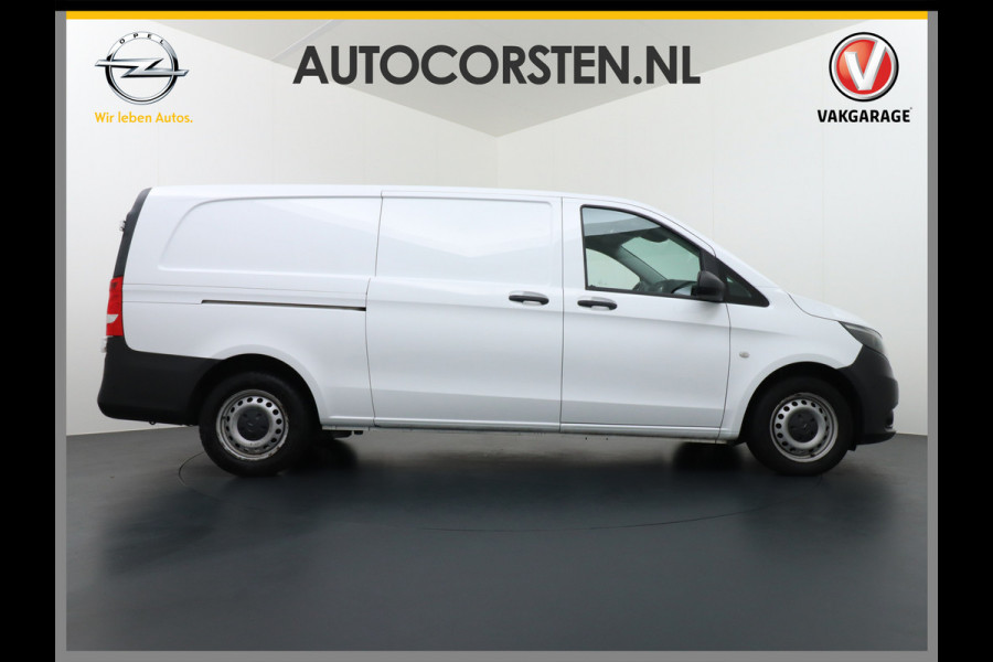 Mercedes-Benz Vito 2.2D 114CDIAUT-7 136PK XL Navi Camera Airco Cruise Control Bluetooth Licht-/regensensor 114CDI Extra Lang Betonplex Vloer Wandbetimmering Schuifdeur links Parkeer-assistent 1e Eigenaar Euro 6 2.000kg trekvermogen!