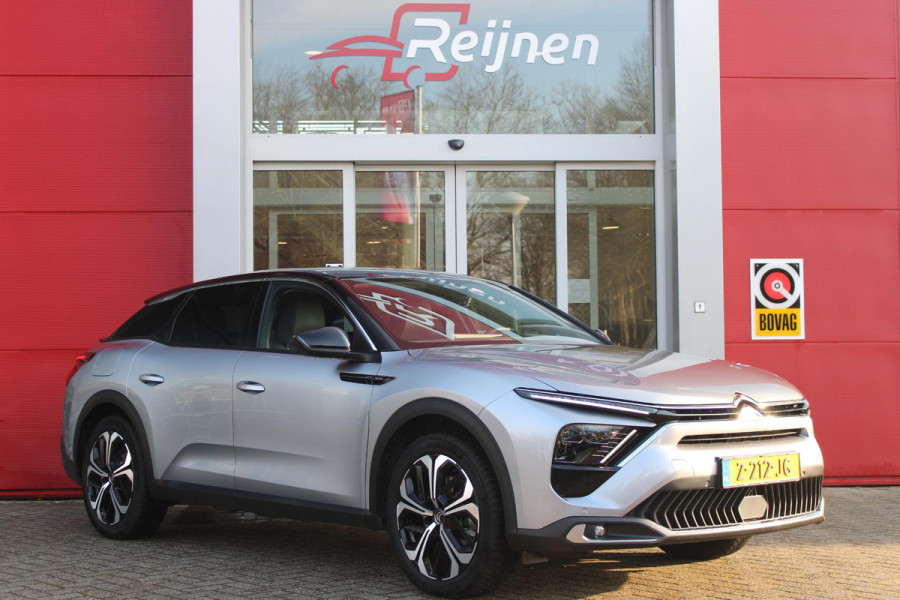 Citroën C5 X 1.6 Plug-in Hybrid 225PK MAX | ELEKTRISCH BEDIENBARE VOORSTOELEN | HEAD UP DISPLAY | STOEL/STUUR VERWARMING | ADAPTIVE CRUISE CONTROL | LED KOPLAMPEN | DRAADLOZE APPLE CARPLAY/ANDROID AUTO | 19" LICHTMETALEN VELGEN | ALL SEASON BANDEN | DRAADLOZE TELEFOONLADER | STOEL VENTILATIE | NAVIGATIE | DAB+ RADIO | LEDEREN BEKLEDING | MASSASGE STOELEN |