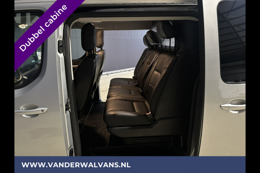 Peugeot Expert 2.0 BlueHDI 150pk L3H1 Dubbele cabine Sport Euro6 Airco | Leder | 2x Zijdeur | Navigatie Camera, LED, Apple Carplay, Android Auto, LM Velgen, 2500kg Trekhaak, Sidebars, Cruisecontrol, Parkeersensoren, 5-Zits