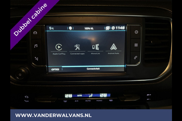 Peugeot Expert 2.0 BlueHDI 150pk L3H1 Dubbele cabine Sport Euro6 Airco | Leder | 2x Zijdeur | Navigatie Camera, LED, Apple Carplay, Android Auto, LM Velgen, 2500kg Trekhaak, Sidebars, Cruisecontrol, Parkeersensoren, 5-Zits