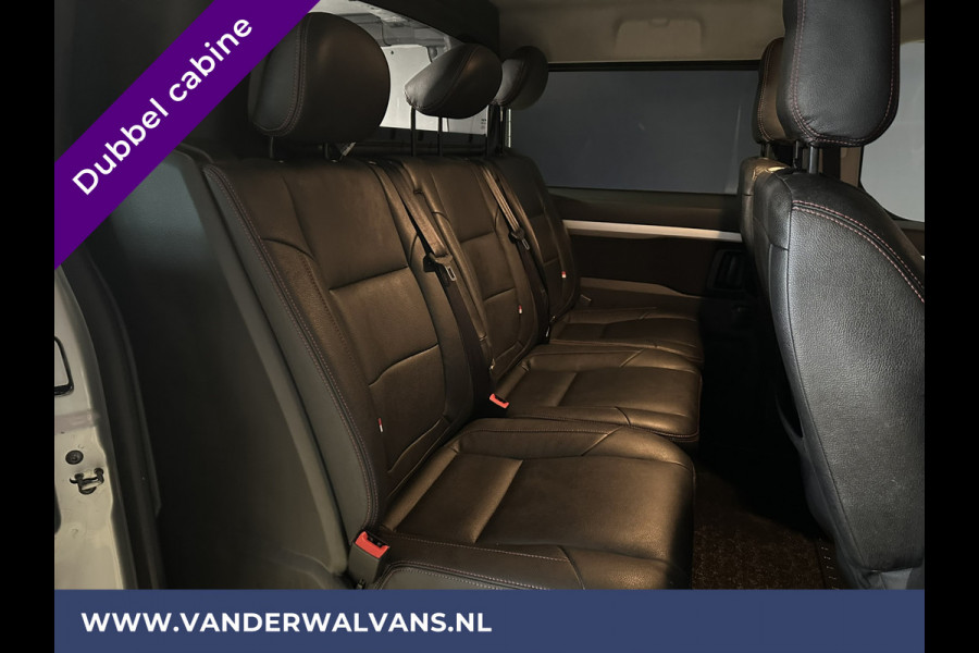 Peugeot Expert 2.0 BlueHDI 150pk L3H1 Dubbele cabine Sport Euro6 Airco | Leder | 2x Zijdeur | Navigatie Camera, LED, Apple Carplay, Android Auto, LM Velgen, 2500kg Trekhaak, Sidebars, Cruisecontrol, Parkeersensoren, 5-Zits