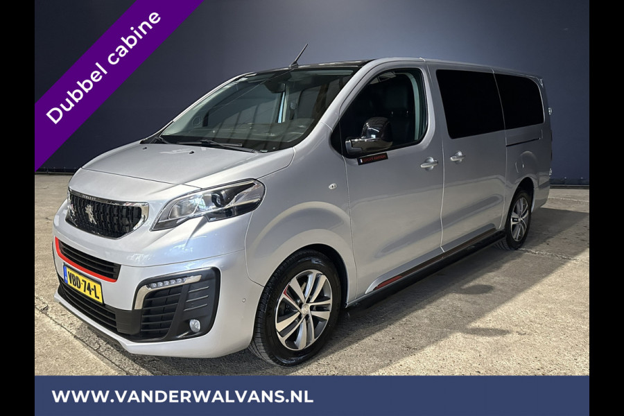 Peugeot Expert 2.0 BlueHDI 150pk L3H1 Dubbele cabine Sport Euro6 Airco | Leder | 2x Zijdeur | Navigatie Camera, LED, Apple Carplay, Android Auto, LM Velgen, 2500kg Trekhaak, Sidebars, Cruisecontrol, Parkeersensoren, 5-Zits