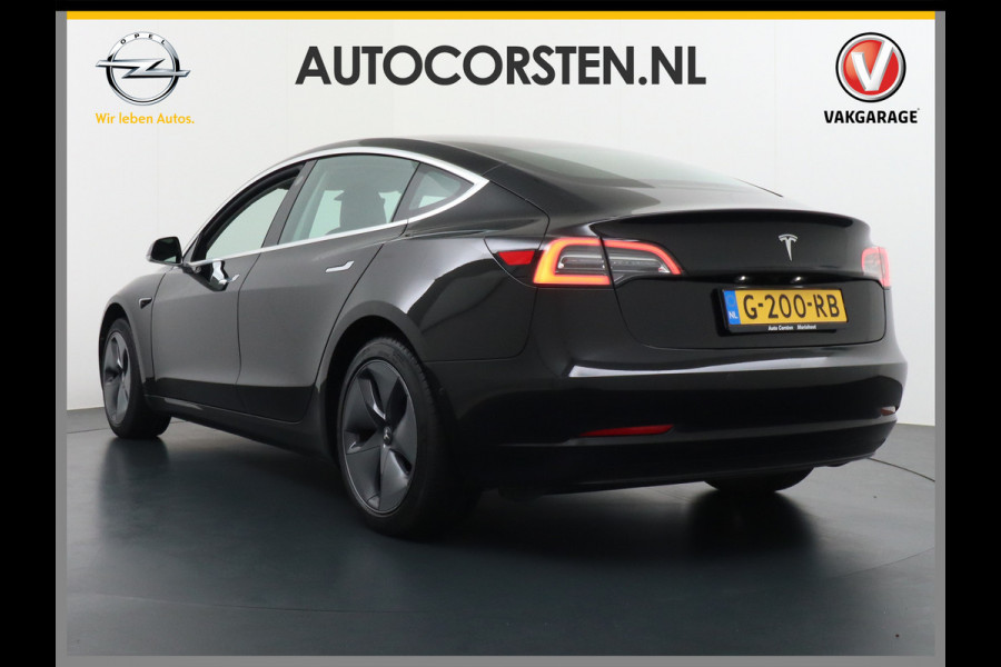 Tesla Model 3 Gereserveerd SR+ 60kWh 325PK AutoPilot FSD-computer-3 Leder PanoDak Adaptive-Cruise Premium-Luidsprekers Keyless via App Lmv 18" Camera's Ele WIFI Lane-Assist Speed-Assist Ecc Navi LED DAB Voorverwarmen interieur via App One-Pedal-Drive 1e Eigenaar Massa ledig voertuig 1.584kg Origineel Nederlandse auto