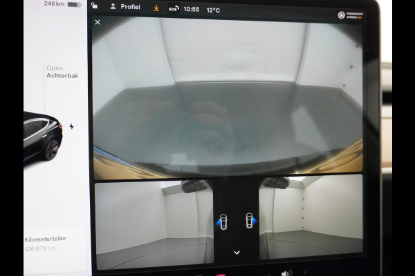 Tesla Model 3 Gereserveerd SR+ 60kWh 325PK AutoPilot FSD-computer-3 Leder PanoDak Adaptive-Cruise Premium-Luidsprekers Keyless via App Lmv 18" Camera's Ele WIFI Lane-Assist Speed-Assist Ecc Navi LED DAB Voorverwarmen interieur via App One-Pedal-Drive 1e Eigenaar Massa ledig voertuig 1.584kg Origineel Nederlandse auto