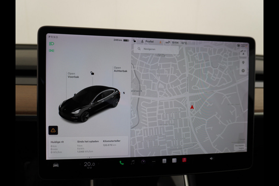 Tesla Model 3 Gereserveerd SR+ 60kWh 325PK AutoPilot FSD-computer-3 Leder PanoDak Adaptive-Cruise Premium-Luidsprekers Keyless via App Lmv 18" Camera's Ele WIFI Lane-Assist Speed-Assist Ecc Navi LED DAB Voorverwarmen interieur via App One-Pedal-Drive 1e Eigenaar Massa ledig voertuig 1.584kg Origineel Nederlandse auto