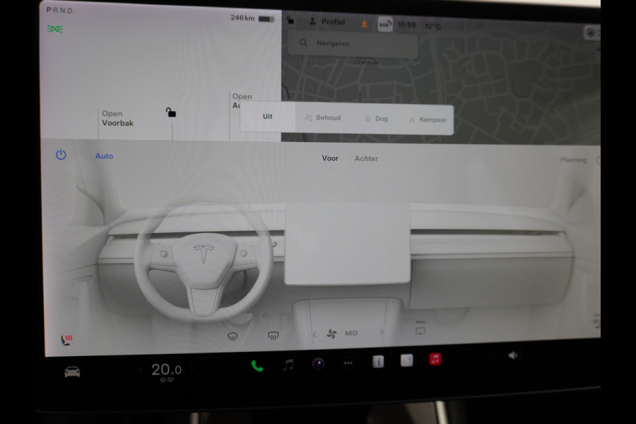 Tesla Model 3 Gereserveerd SR+ 60kWh 325PK AutoPilot FSD-computer-3 Leder PanoDak Adaptive-Cruise Premium-Luidsprekers Keyless via App Lmv 18" Camera's Ele WIFI Lane-Assist Speed-Assist Ecc Navi LED DAB Voorverwarmen interieur via App One-Pedal-Drive 1e Eigenaar Massa ledig voertuig 1.584kg Origineel Nederlandse auto