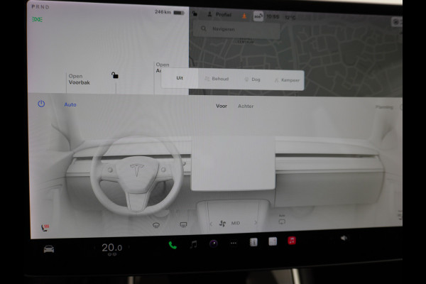 Tesla Model 3 Gereserveerd SR+ 60kWh 325PK AutoPilot FSD-computer-3 Leder PanoDak Adaptive-Cruise Premium-Luidsprekers Keyless via App Lmv 18" Camera's Ele WIFI Lane-Assist Speed-Assist Ecc Navi LED DAB Voorverwarmen interieur via App One-Pedal-Drive 1e Eigenaar Massa ledig voertuig 1.584kg Origineel Nederlandse auto