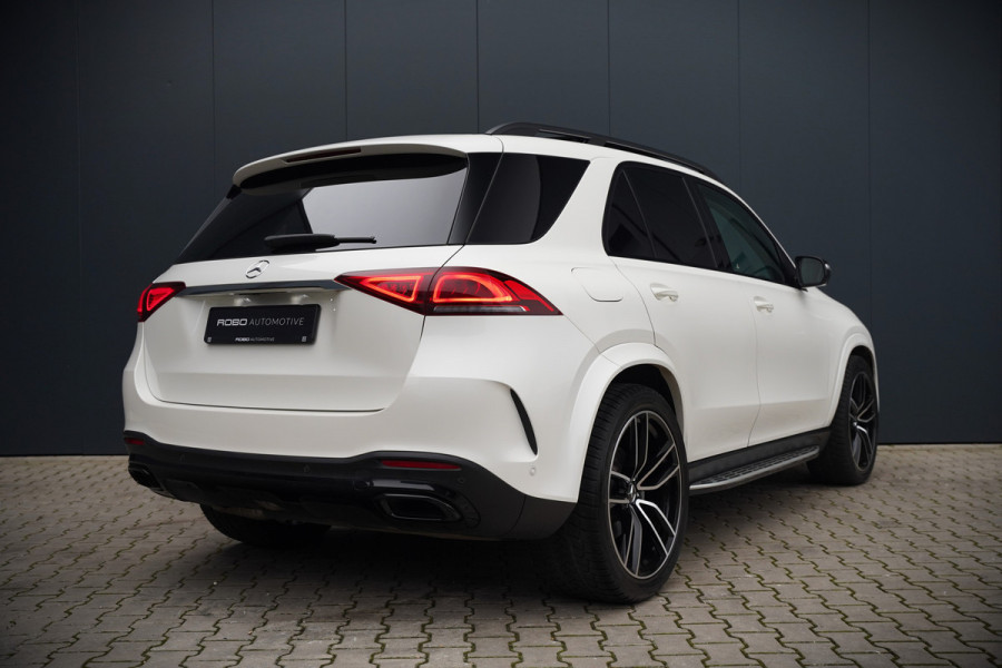 Mercedes-Benz GLE 350 D 4MATIC | AMG | Burmester | Adaptive Cruise Control | Stoelverwarming | Panoramadak | Luchtvering | Trekhaak | Grijs Kenteken | 360° Camera | BTW | Apple Carplay | Ambiance Verlichting | Leder | Nigh