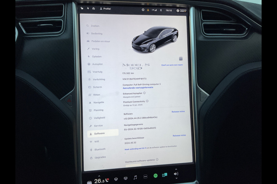 Tesla Model S 90D 422pk 3.0 Autopilot CCS Carbon Premium-Audio Luchtv 21inch FSD 3 Dual AWD 4x4
