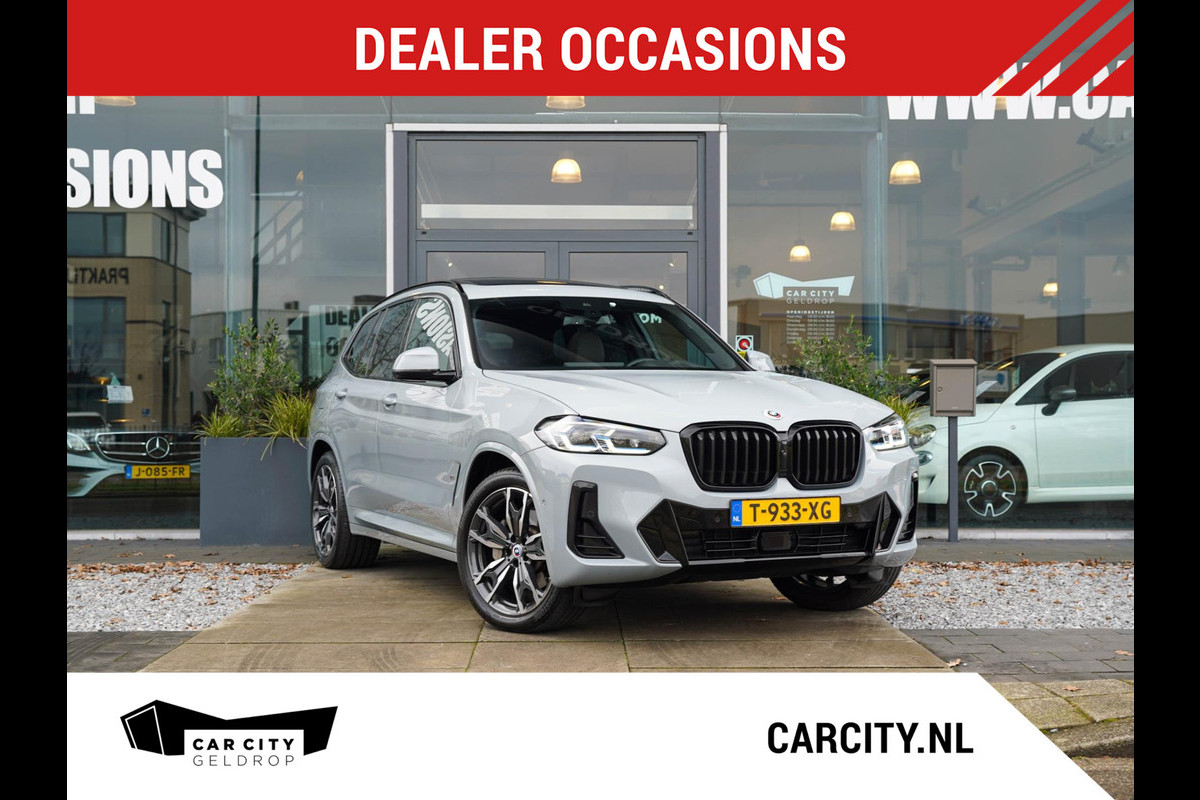 BMW X3 XDrive30e Business M-sport / Laser / Pano / 360 / Adaptive / Ambient / El. haak / HiFi / 20 inch