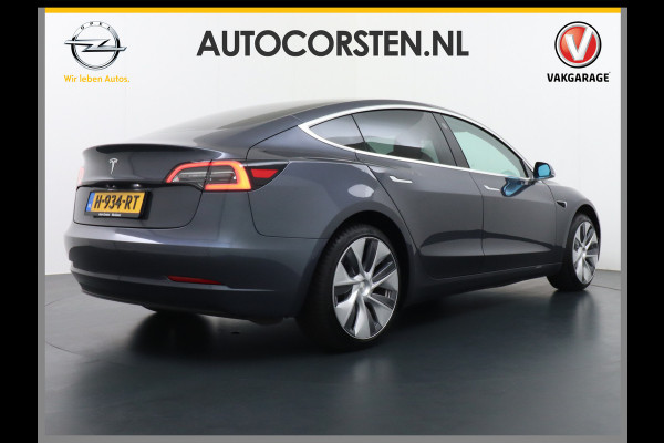 Tesla Model 3 SR+60kWh 326PK Privacy-Glass 19" AutoPilot FSD-computer-3 Premium-Luidsprekers Leer PanoDak Adaptive cruise Camera's Elektr.-Stu Ecc Navigatiesysteem full map LED-a+v Comfortstoel(en) ACC Dual-ECC DAB Voorverwarmen interieur via App Keyless via Telefoonsleutel One-Pedal-Drive Orig. Nederlandse Auto