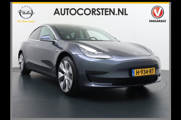 Tesla Model 3 SR+60kWh 326PK Privacy-Glass 19" AutoPilot FSD-computer-3 Premium-Luidsprekers Leer PanoDak Adaptive cruise Camera's Elektr.-Stu Ecc Navigatiesysteem full map LED-a+v Comfortstoel(en) ACC Dual-ECC DAB Voorverwarmen interieur via App Keyless via Telefoonsleutel One-Pedal-Drive Orig. Nederlandse Auto