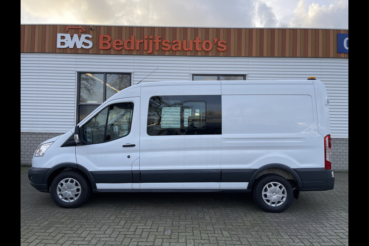 Ford Transit 330 2.0 TDCI L3H2 DC 6 persoons Trend / vaste prijs rijklaar € 16.950 ex btw / euro 6 diesel / airco / cruise / navigatie / trekhaak 2600 kg / Bott inrichting !