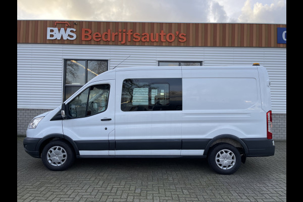 Ford Transit 330 2.0 TDCI L3H2 DC 6 persoons Trend / vaste prijs rijklaar € 16.950 ex btw / euro 6 diesel / airco / cruise / navigatie / trekhaak 2600 kg / Bott inrichting !