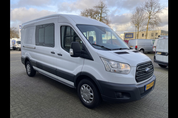 Ford Transit 330 2.0 TDCI L3H2 DC 6 persoons Trend / vaste prijs rijklaar € 16.950 ex btw / euro 6 diesel / airco / cruise / navigatie / trekhaak 2600 kg / Bott inrichting !