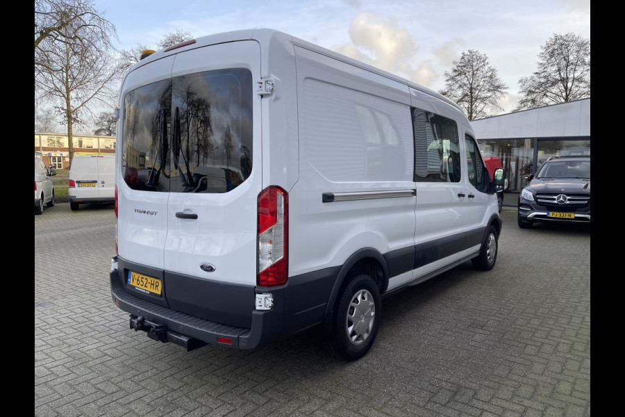 Ford Transit 330 2.0 TDCI L3H2 DC 6 persoons Trend / vaste prijs rijklaar € 16.950 ex btw / euro 6 diesel / airco / cruise / navigatie / trekhaak 2600 kg / Bott inrichting !