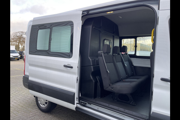 Ford Transit 330 2.0 TDCI L3H2 DC 6 persoons Trend / vaste prijs rijklaar € 16.950 ex btw / euro 6 diesel / airco / cruise / navigatie / trekhaak 2600 kg / Bott inrichting !