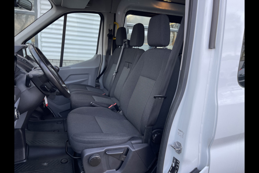 Ford Transit 330 2.0 TDCI L3H2 DC 6 persoons Trend / vaste prijs rijklaar € 16.950 ex btw / euro 6 diesel / airco / cruise / navigatie / trekhaak 2600 kg / Bott inrichting !