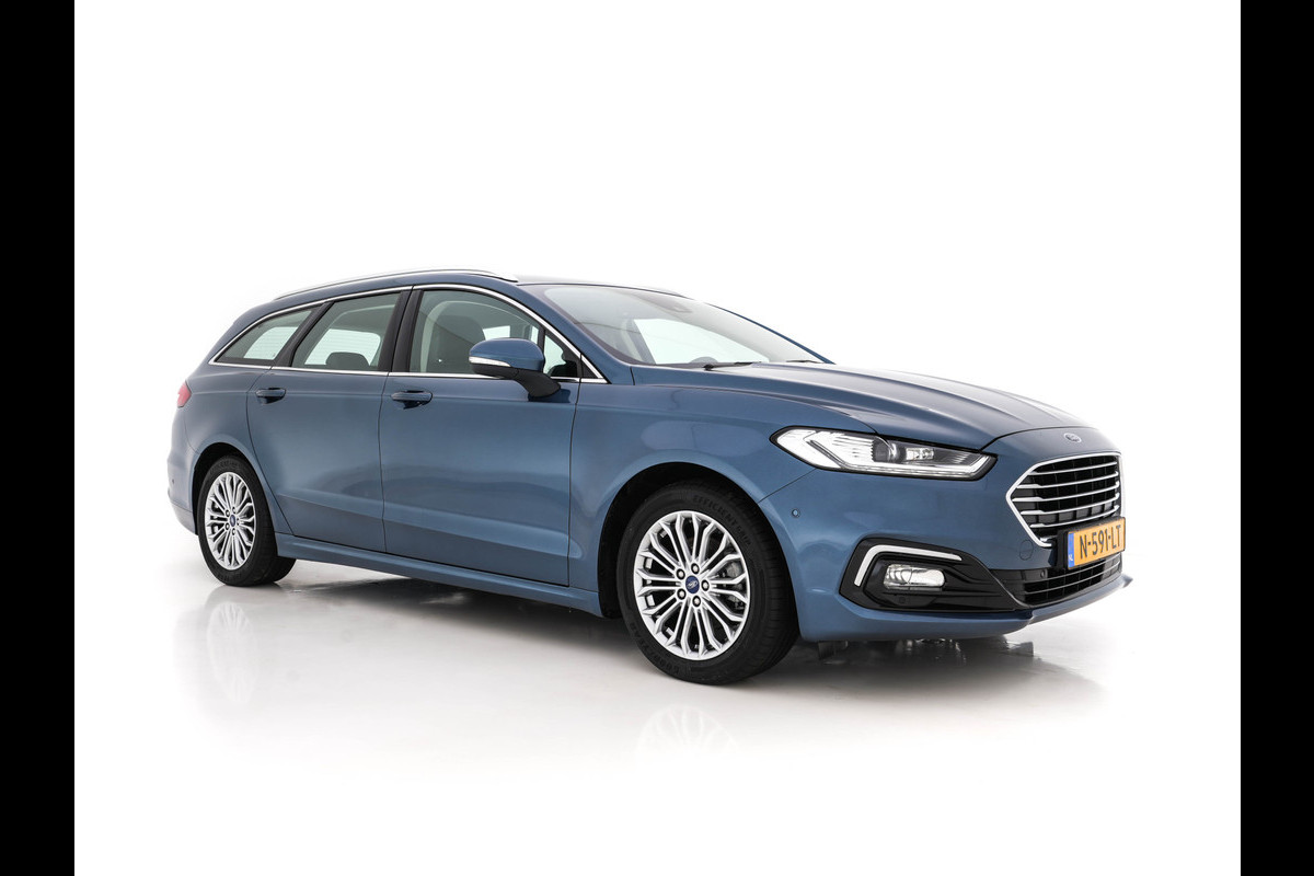 Ford Mondeo Wagon 2.0 IVCT HEV Titanium Luxury-Pack (INCL-BTW) Aut. *FULL-LEATHER | ADAPTIVE-CRUISE | FULL-LED | SONY-AUDIO | BLIND-SPOT | MEMORY-PACK | CAMERA | COMFORT-SEATS | NAVI-FULLMAP | ECC | PDC | TOWBAR | 17''ALU *