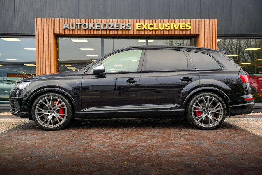 Audi Q7 4.0 TDI SQ7 quattro Panoramadak Carbon 360Cam Matrix LED BOSE Trekhaak Grijs kenteken 22''LM