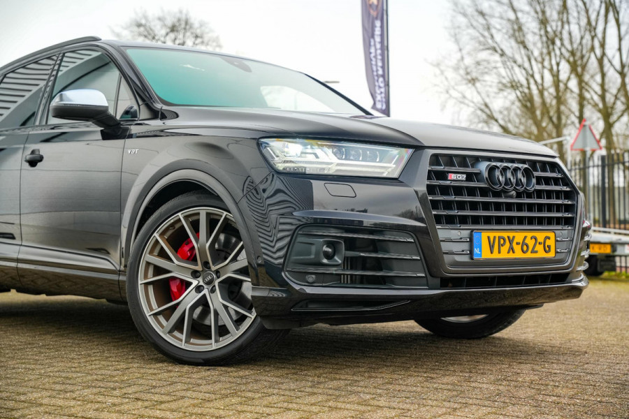 Audi Q7 4.0 TDI SQ7 quattro Panoramadak Carbon 360Cam Matrix LED BOSE Trekhaak Grijs kenteken 22''LM